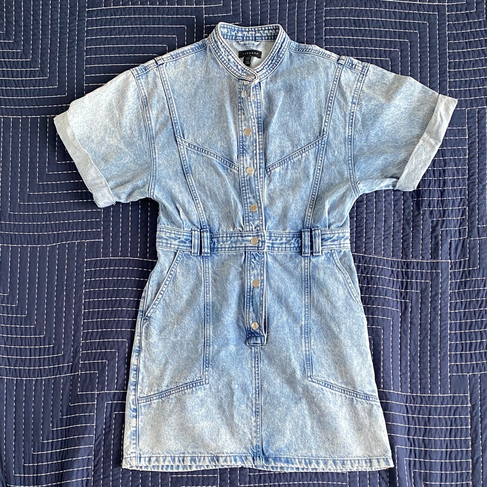 Topshop 80’s/90’s Inspired Light Blue Denim Dress
